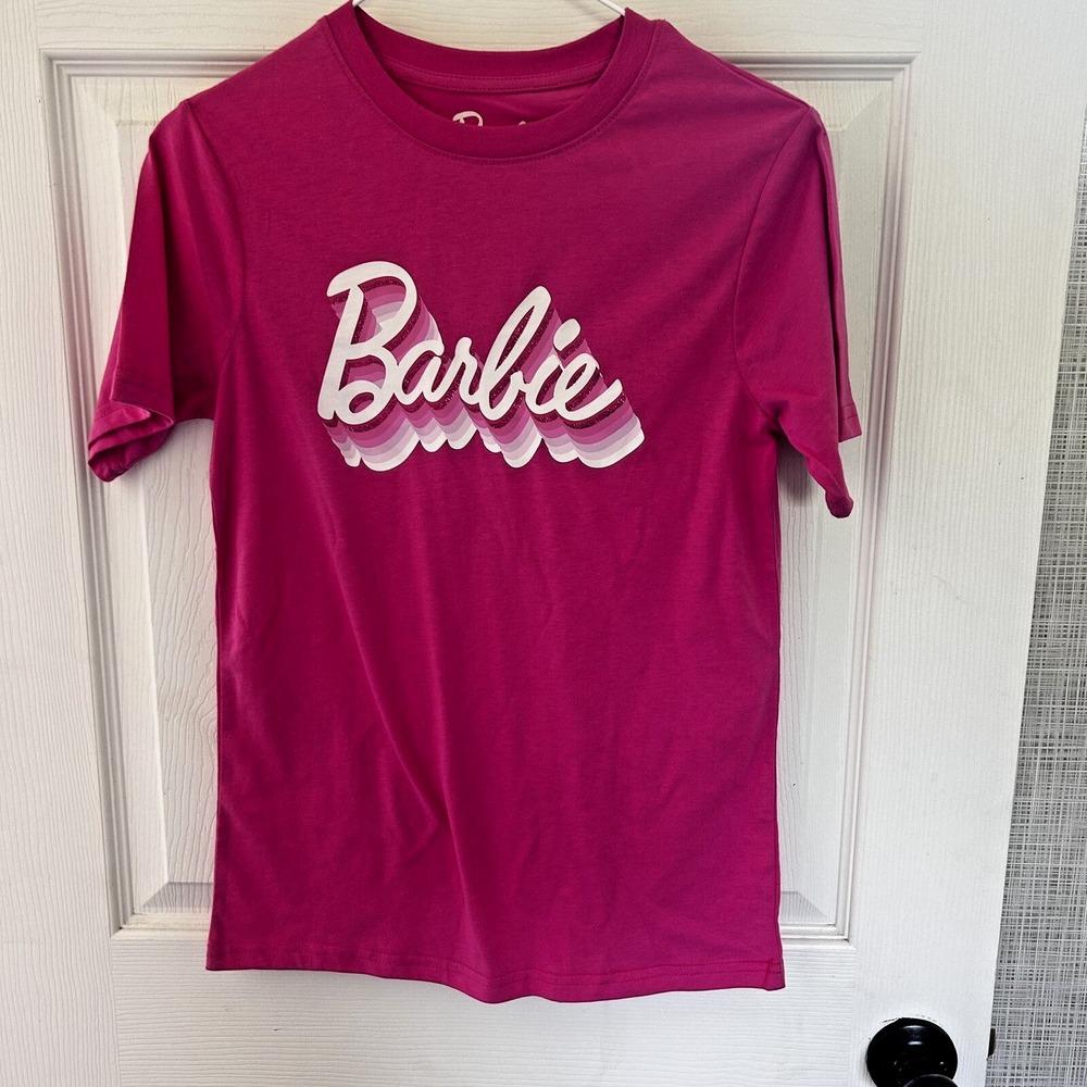 Barbie T-Shirt Girls Youth XL Pink Mattel New‎ w/o Tags Cotton Blend BxK